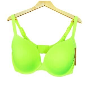 Skims Fits Everybody Push-Up Demi Bra Green Highlighter Size 40DDD (40F)